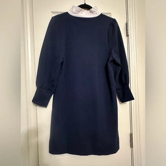 ♦️ Tuckernuck Pomander Place Navy Charlotte Terry Dress Size Small - Picture 4 of 11